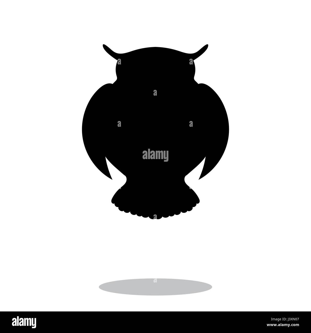 Owl bird black silhouette animal Stock Vector Image & Art - Alamy
