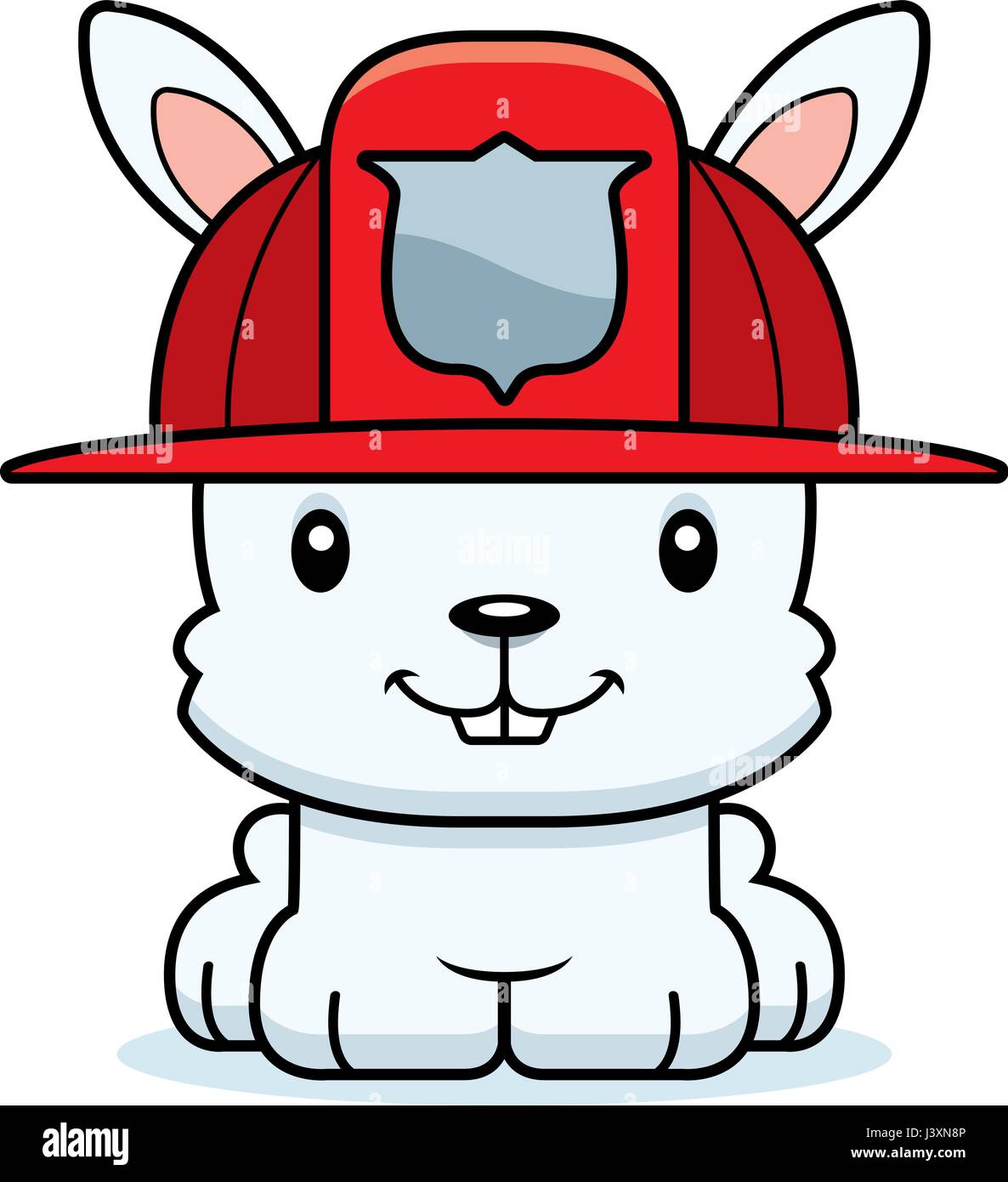 A cartoon firefighter bunny smiling Stock Vector Image & Art Alamy