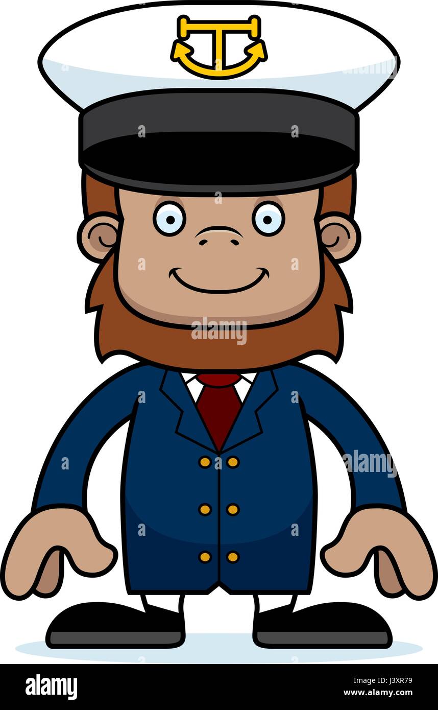 A cartoon boat captain sasquatch smiling Stock Vector Image & Art - Alamy