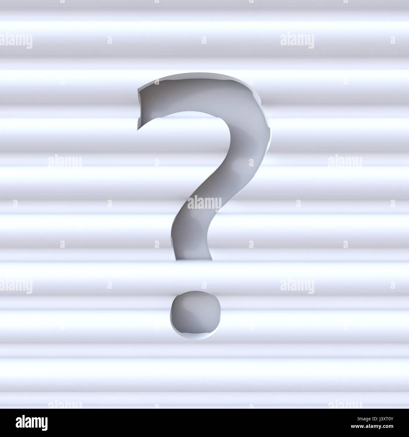 Cut out font in wave surface punctuation mark QUESTION MARK 3D ...