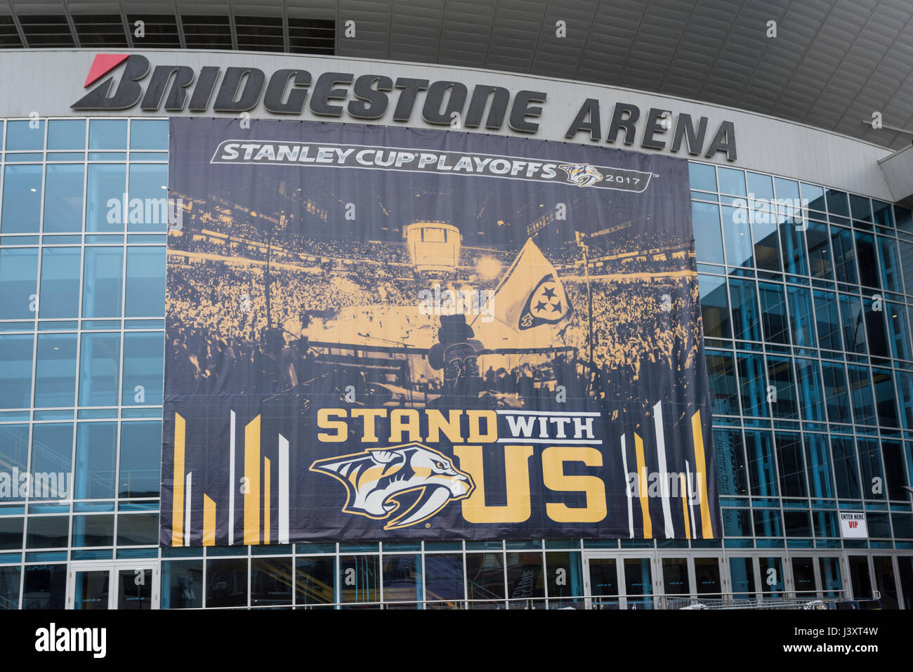 Nashville Predators 2017 Stanley Cup Banner Stock Photo