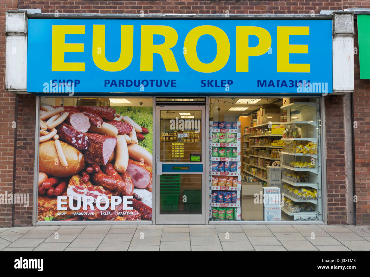Europe produce shop, Hereford, England, UK Stock Photo