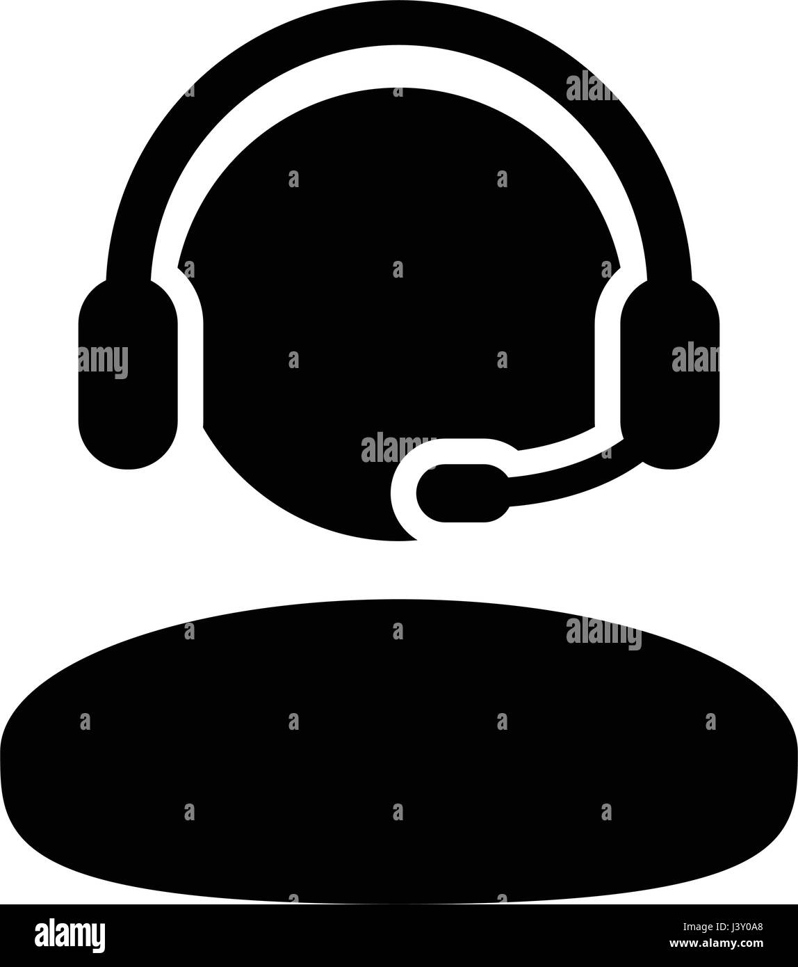 Customer Care Service & Support Icon - Vector Person Avatar With ...