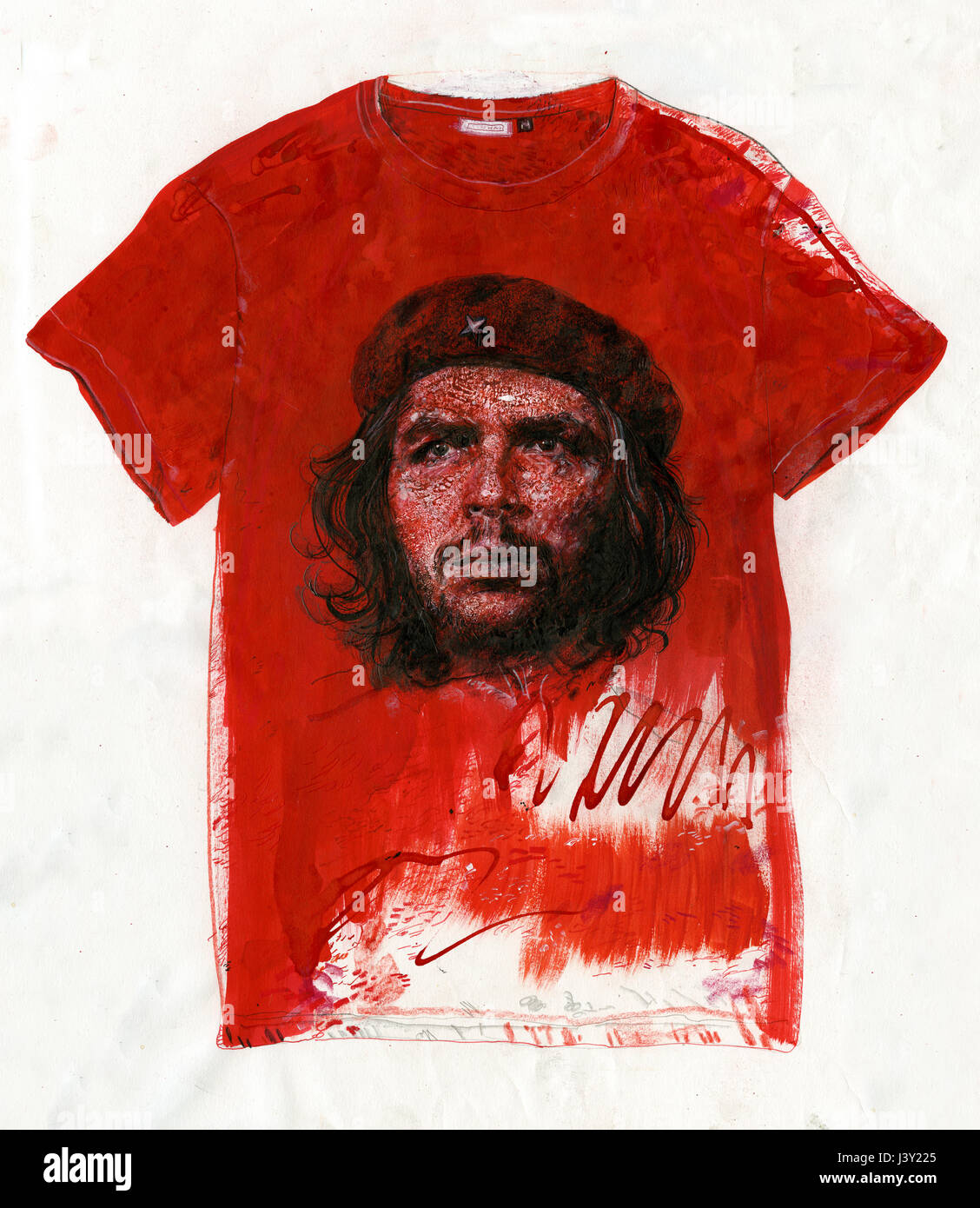 T-shirt with che guevara Stock Photo