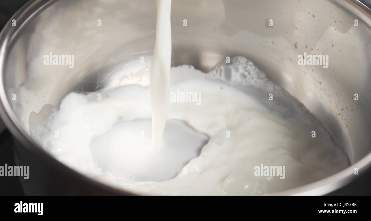 кипяченое молоко. молоко довести до кипения. вскипяченное молоко груженная песком. молоко в кастрюле. вскипяченное молоко груженная песком.