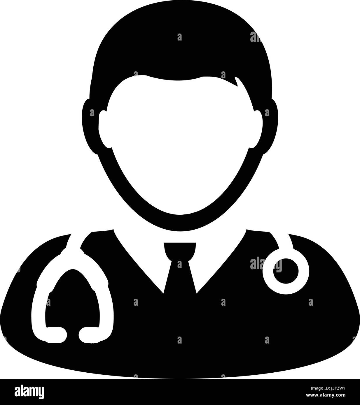 Doctor Icon Vector - Medical Physician With Stethoscope for Healthcare ...