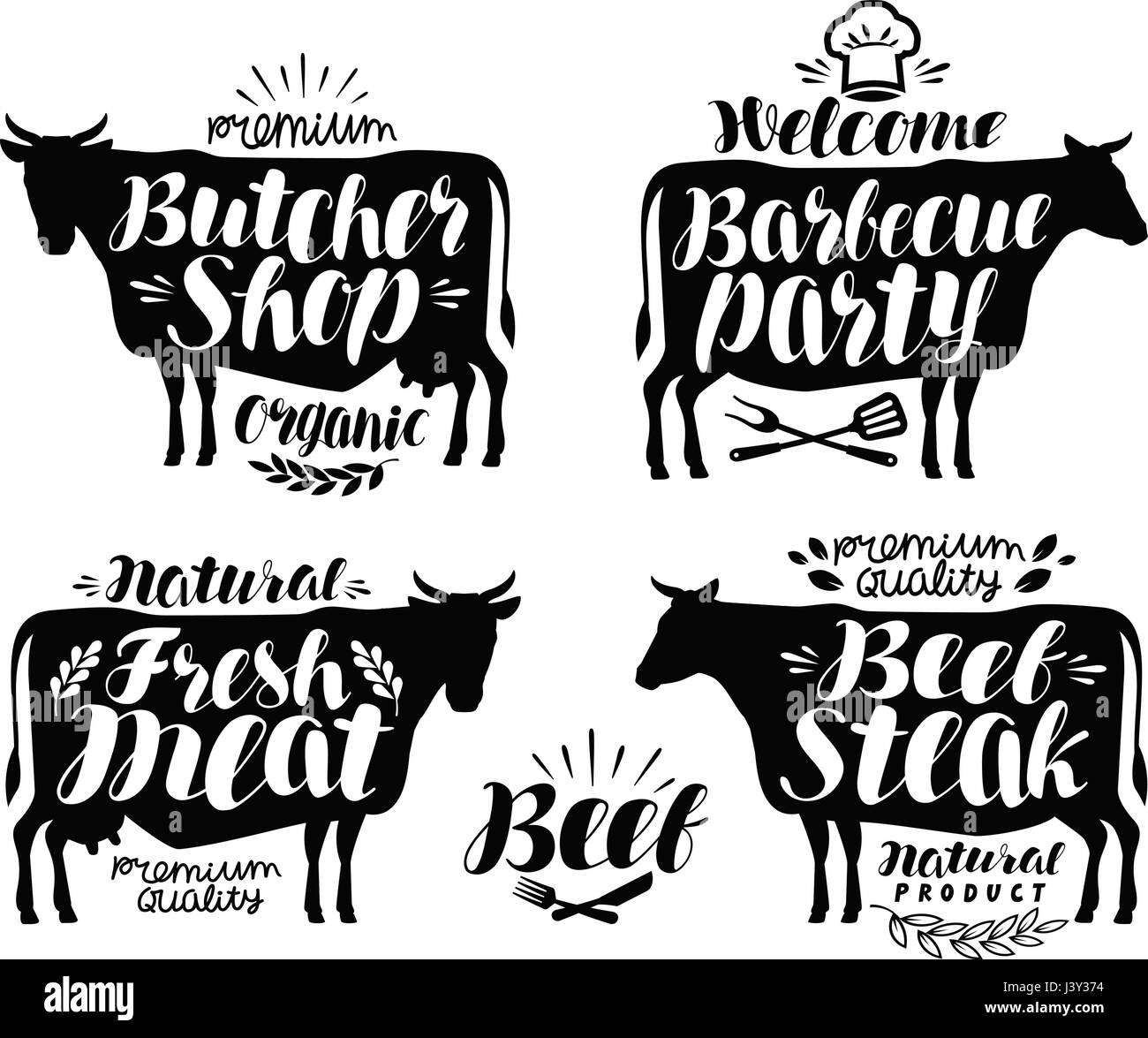 Premium Vector  Set of barbecue party elements grilled meat and  ingredients bbq concept in cartoon style