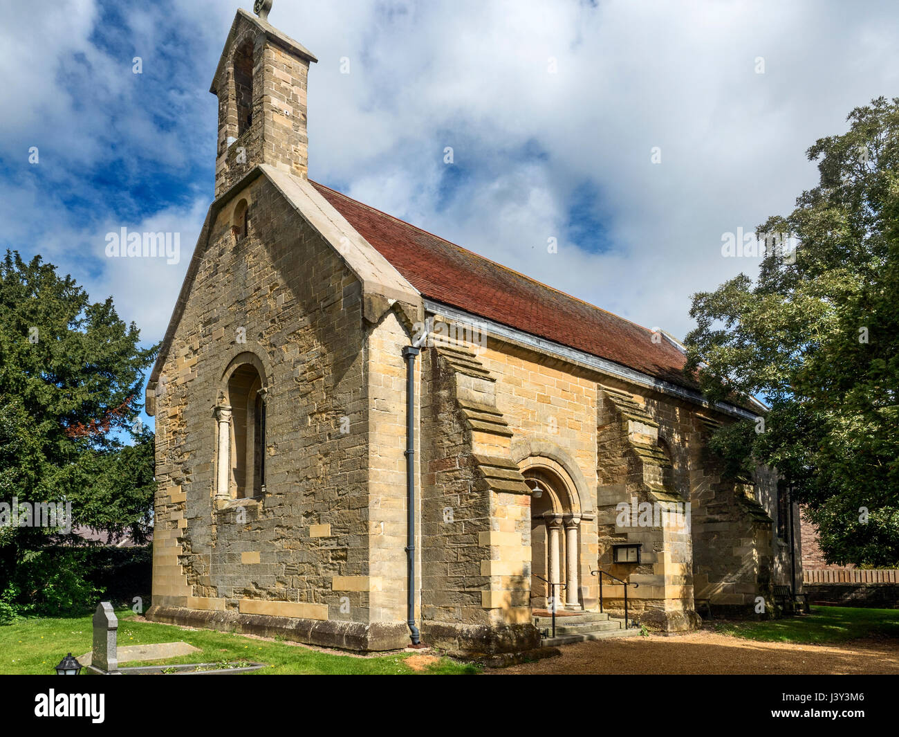 The Neo Norman Churches Conservation Trust Church of St Mary at Roecliffe near Boroughbridge Yorkshire England Stock Photo