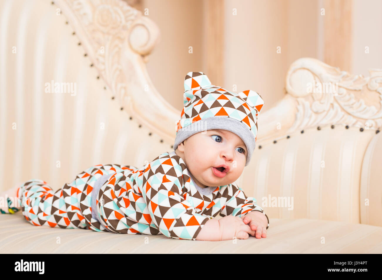 bright portrait of adorable baby boy Stock Photo - Alamy