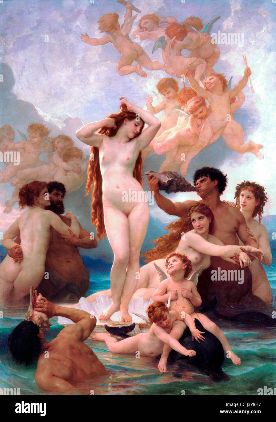 The Birth of Venus by William-Adolphe Bouguereau (1879) Stock Photo
