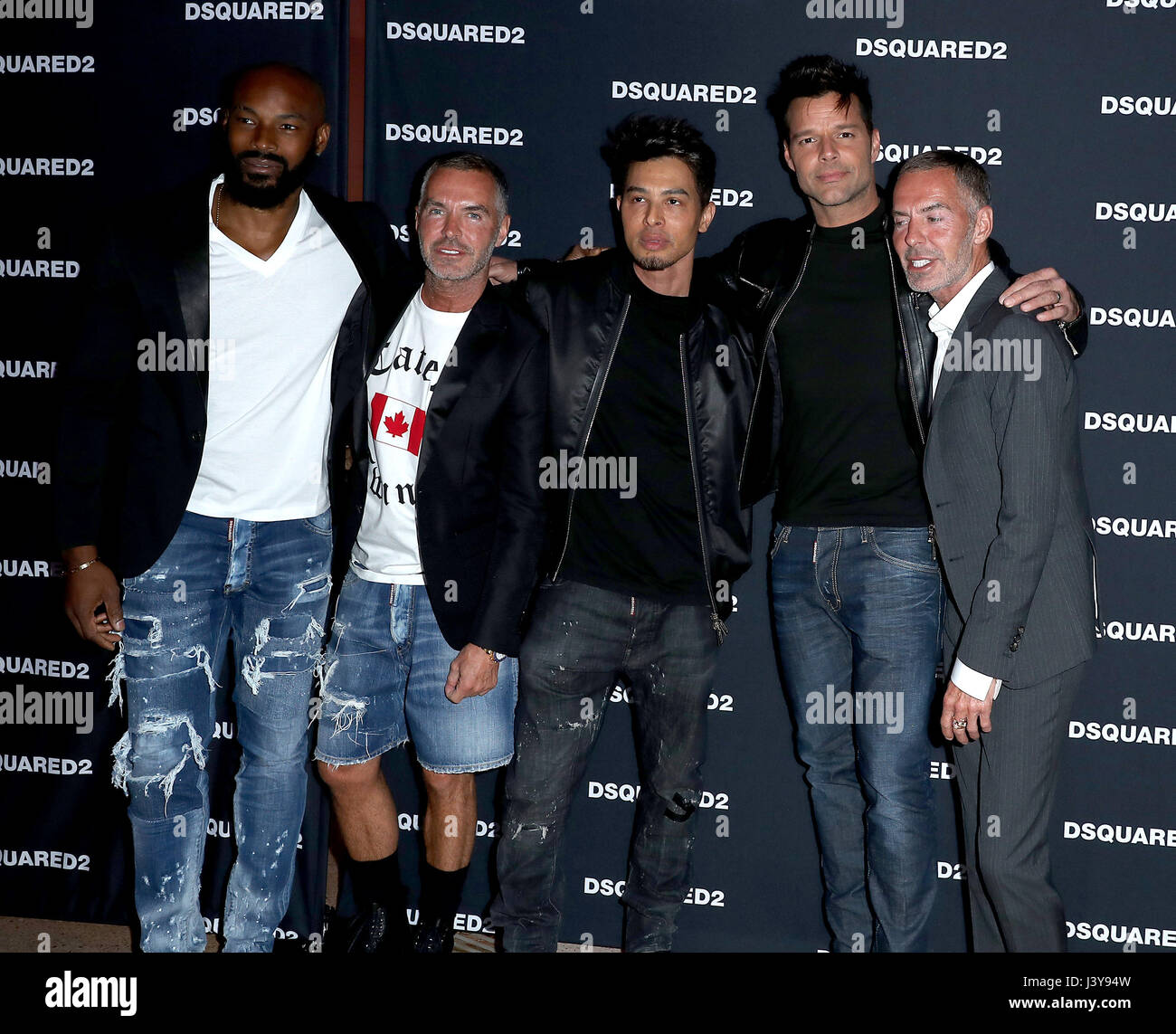 Ricky Martin and Celebrity Designers Dean & Dan Caten Host DSQUARED2 Grand  Opening Party, April 6 at The Shops at Crystals Inside Aria Featuring:  Tyson Beckford, Dean & Dan Caten, Jamie King,