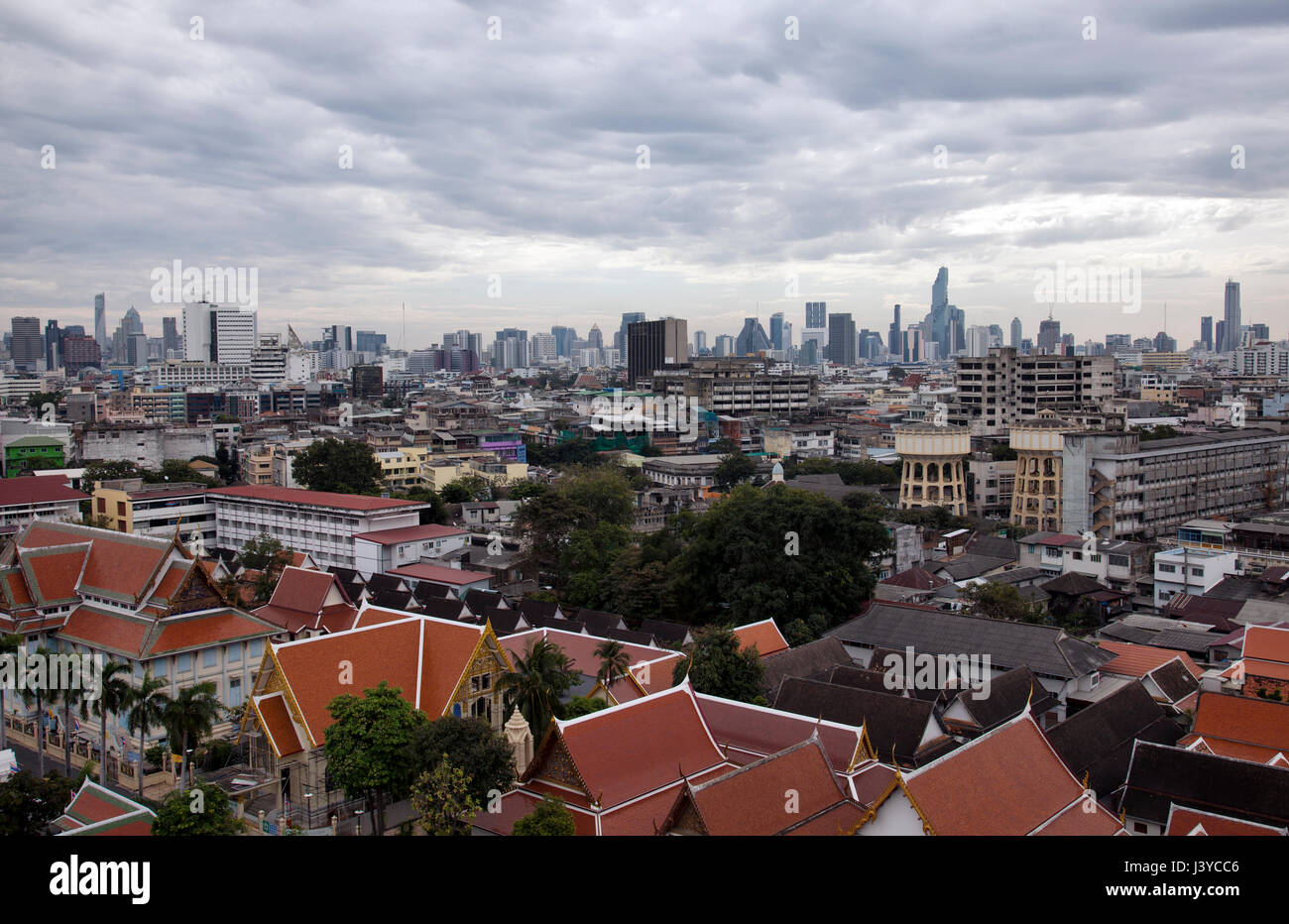 Views from Golden Mount in Bangkok - Thailand Stock Photo