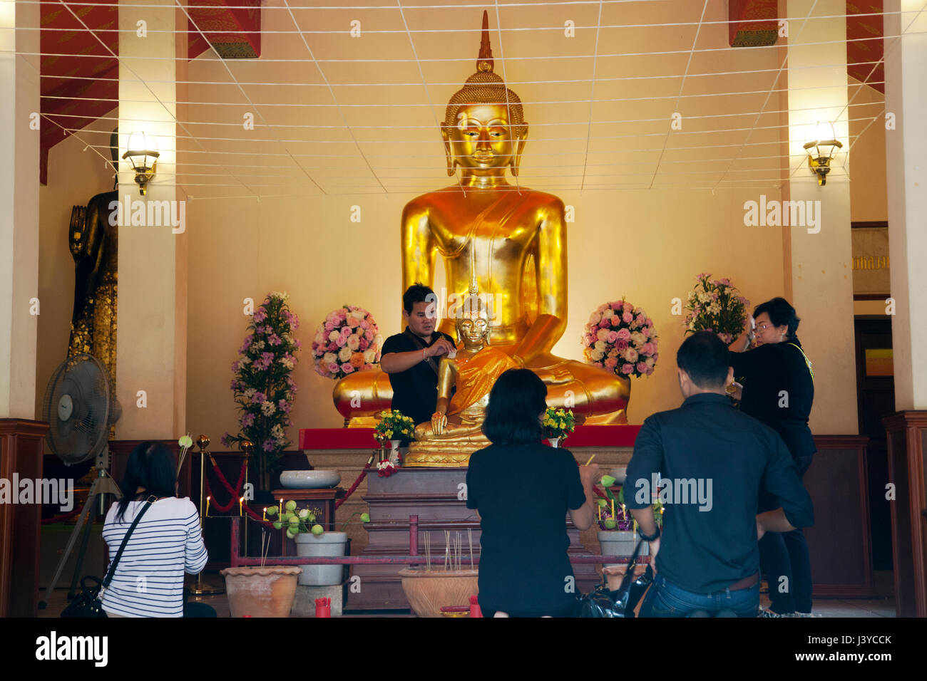 Golden Mount Temple, Viharn Laung Phor Dam , in Bangkok - Thailand Stock Photo