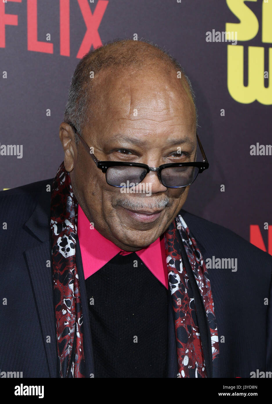 Premiere of Netflix's 'Sandy Wexler' - Arrivals  Featuring: Quincy Jones Where: Hollywood, California, United States When: 06 Apr 2017 Credit: FayesVision/WENN.com Stock Photo