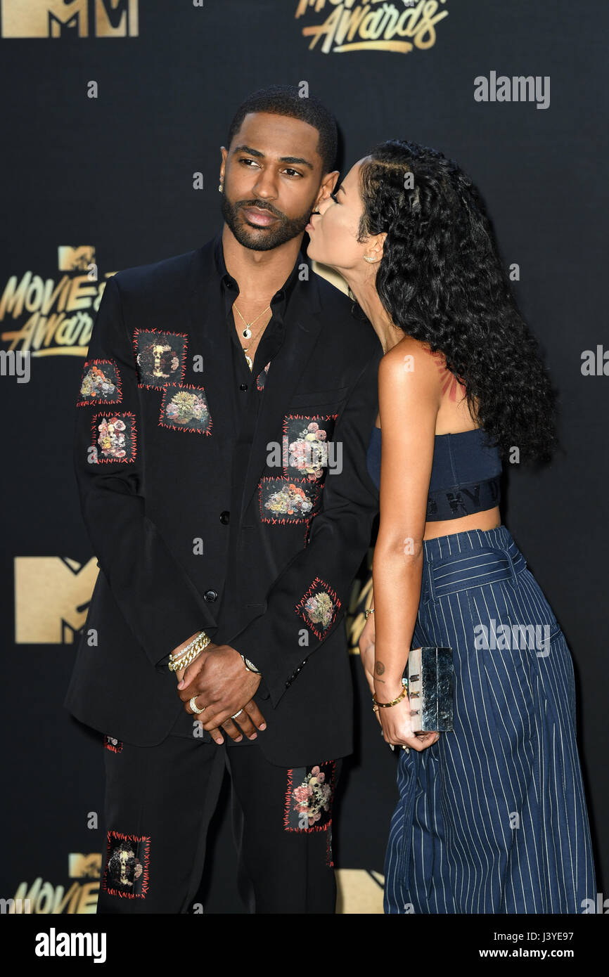 Big Sean and Jhene Aiko attending the 2017 MTV Movie and TV Awards held