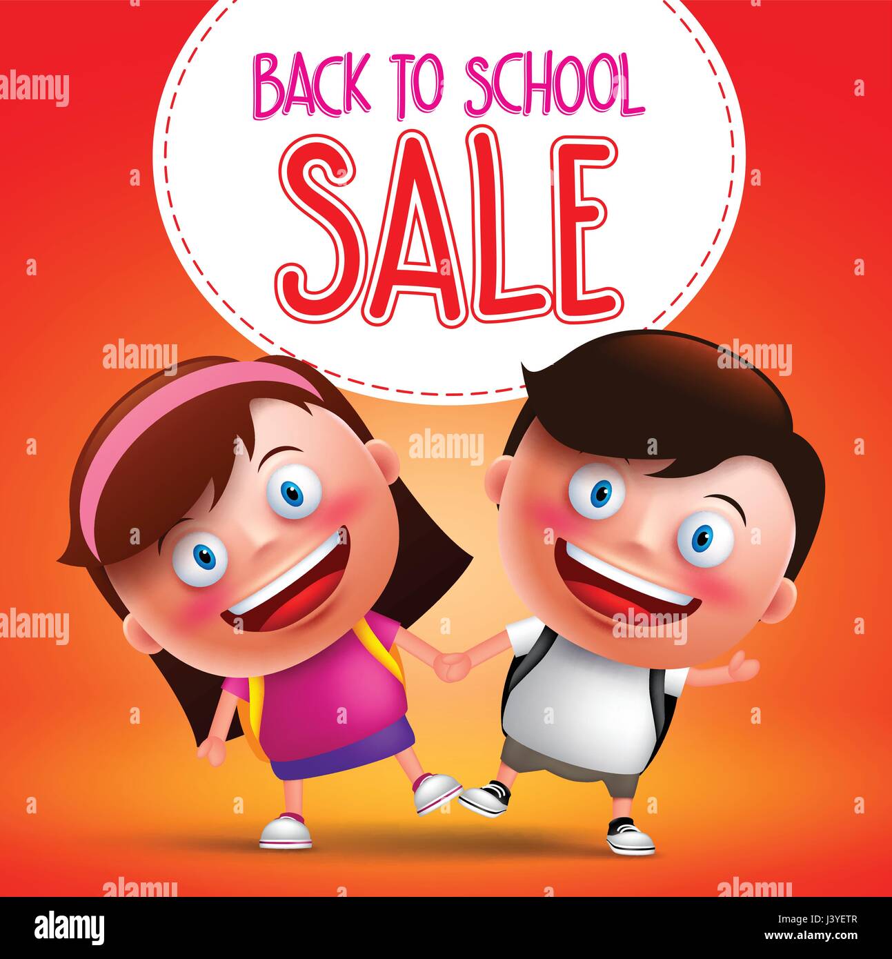 2 students hold them hands walking to school together. children back to  school. Vector illustration Stock Vector Image & Art - Alamy