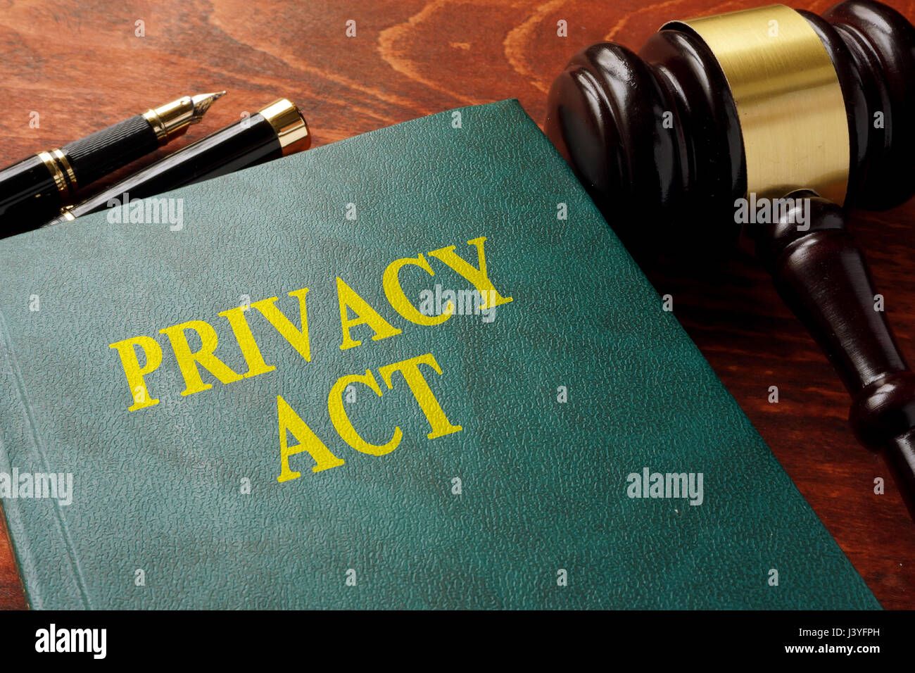 Title privacy act on the book. Stock Photo