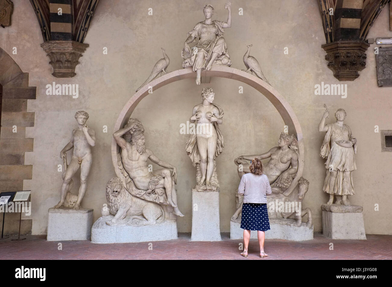 Visitor to the Museo Novecento in Florence Stock Photo