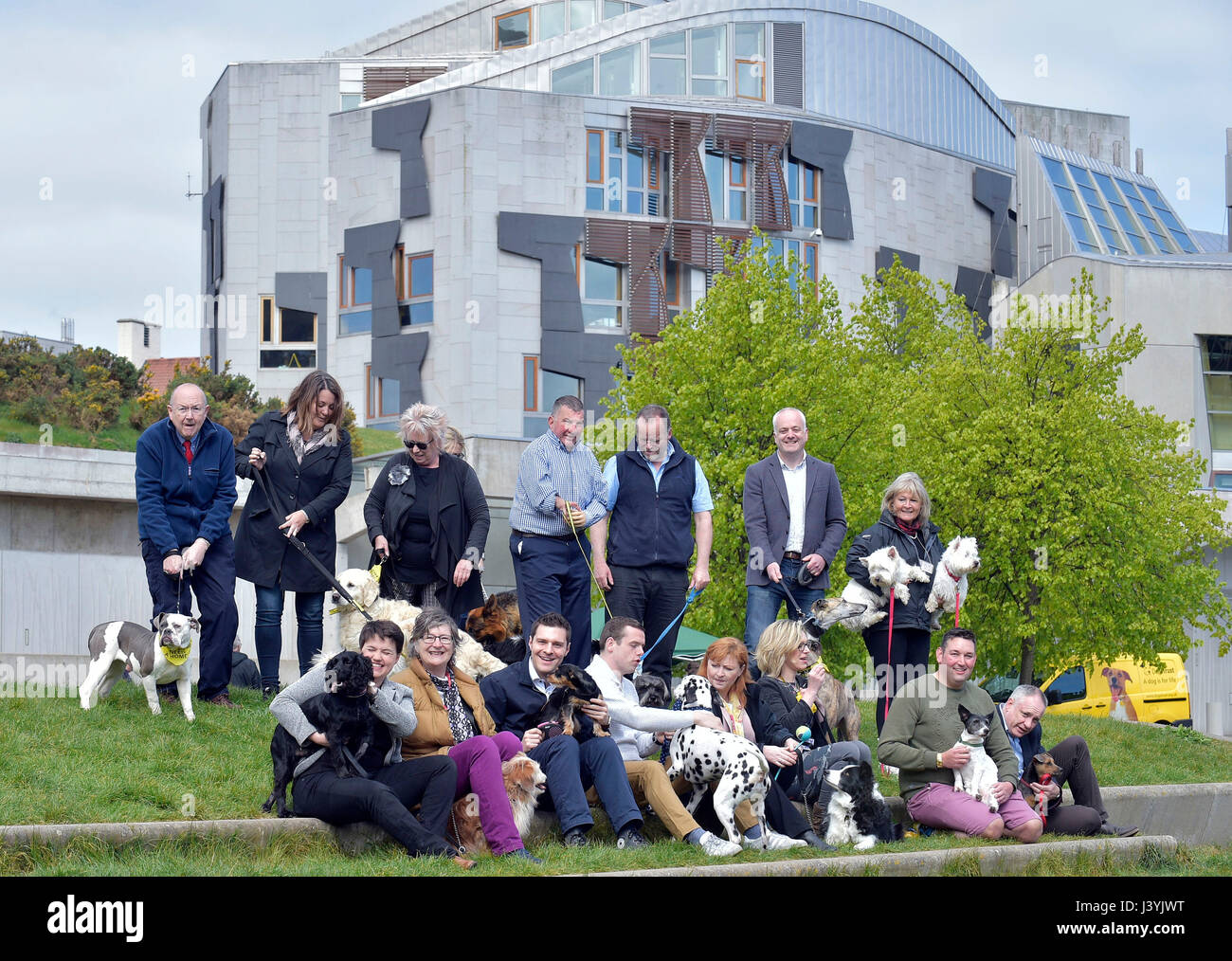 EDITORIAL USE ONLY MSPs with their dogs at the inaugural Holyrood Dog