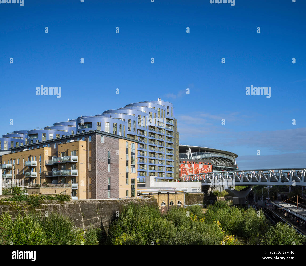 Drayton Park Station with context. Queensland Road, London, United
