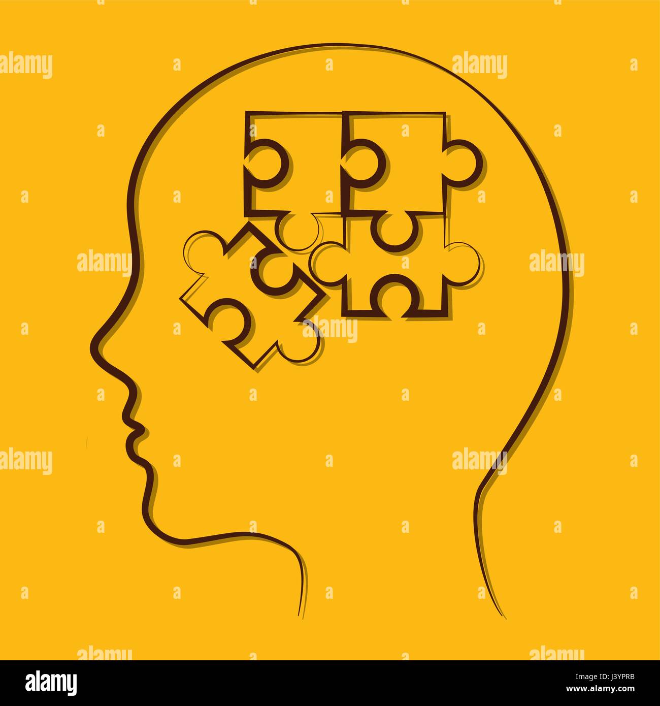 head with jigsaw puzzles icon Stock Vector Image & Art - Alamy