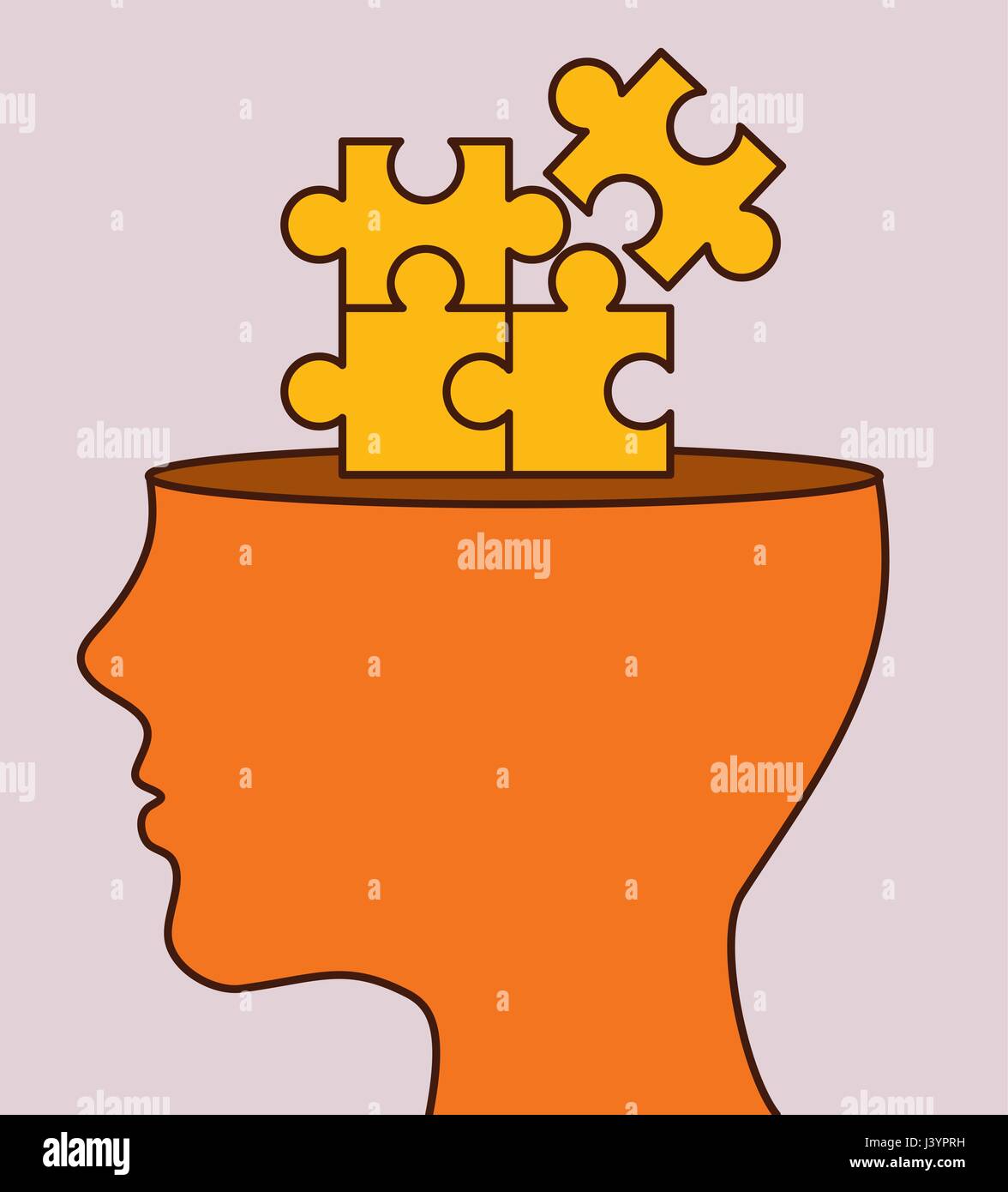 head with jigsaw puzzles icon Stock Vector Image & Art - Alamy