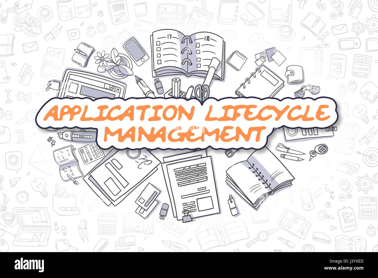 Application Lifecycle Management - Business Concept. Stock Photo
