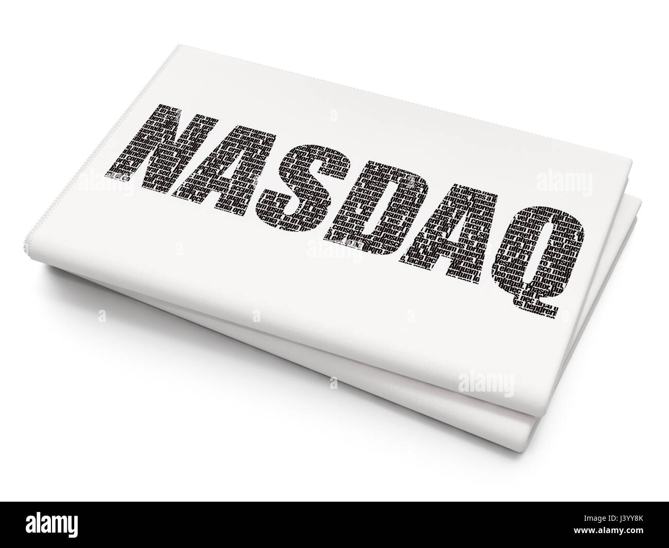 Stock market indexes concept: NASDAQ on Blank Newspaper background Stock Photo