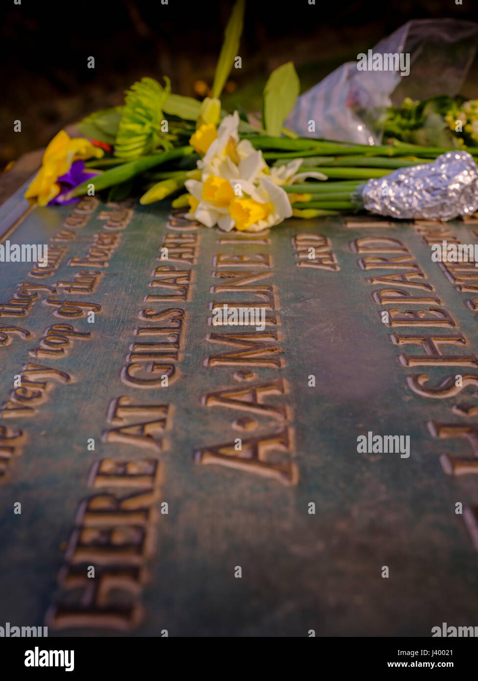 Commoration Gill's Lap on Ashdown Forest where a commoration stone is placed for AA ...