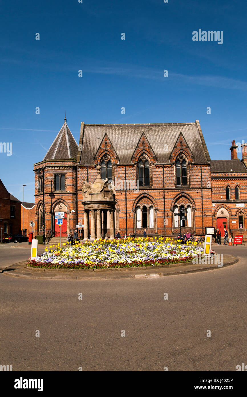 The old reading rooms in the market town of Sandbach in Cheshire Stock ...