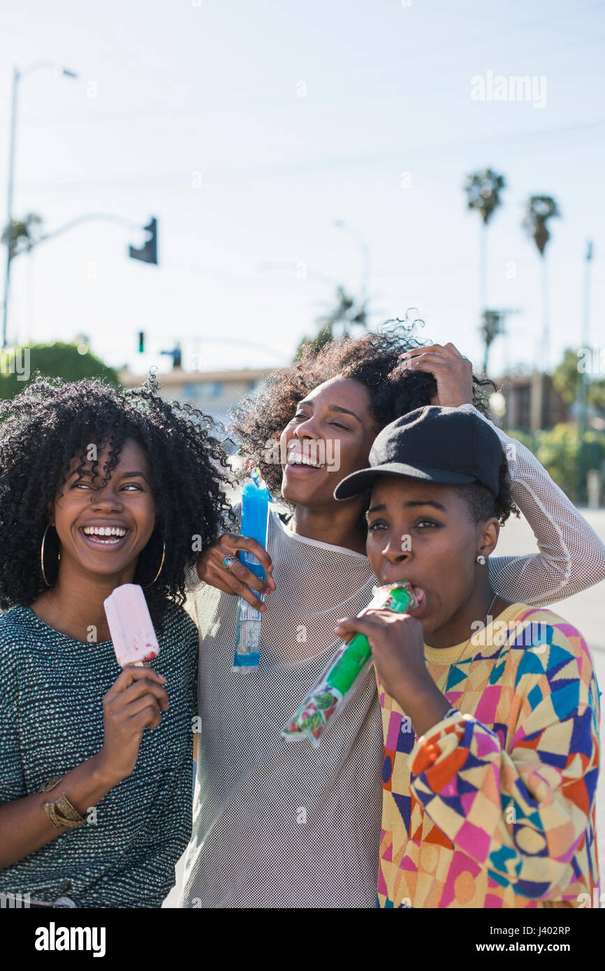 Three young people colorful hi-res stock photography and images - Alamy