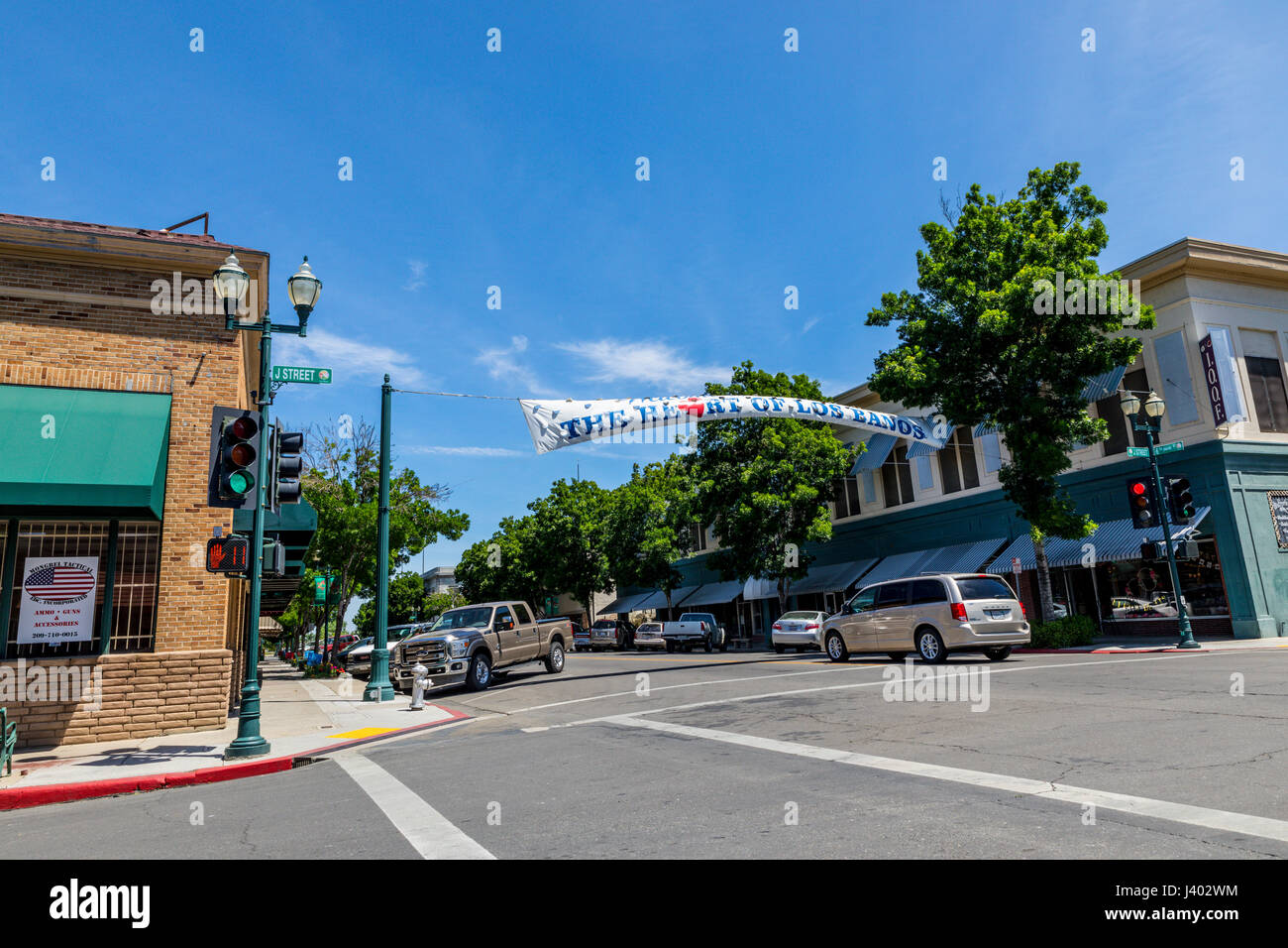The old downtown in Los Banos California Stock Photo Alamy