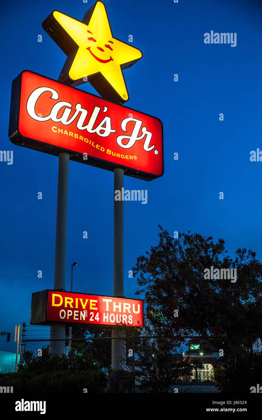 A Carls Jr restaurant in Santa Nella California a truck stop at