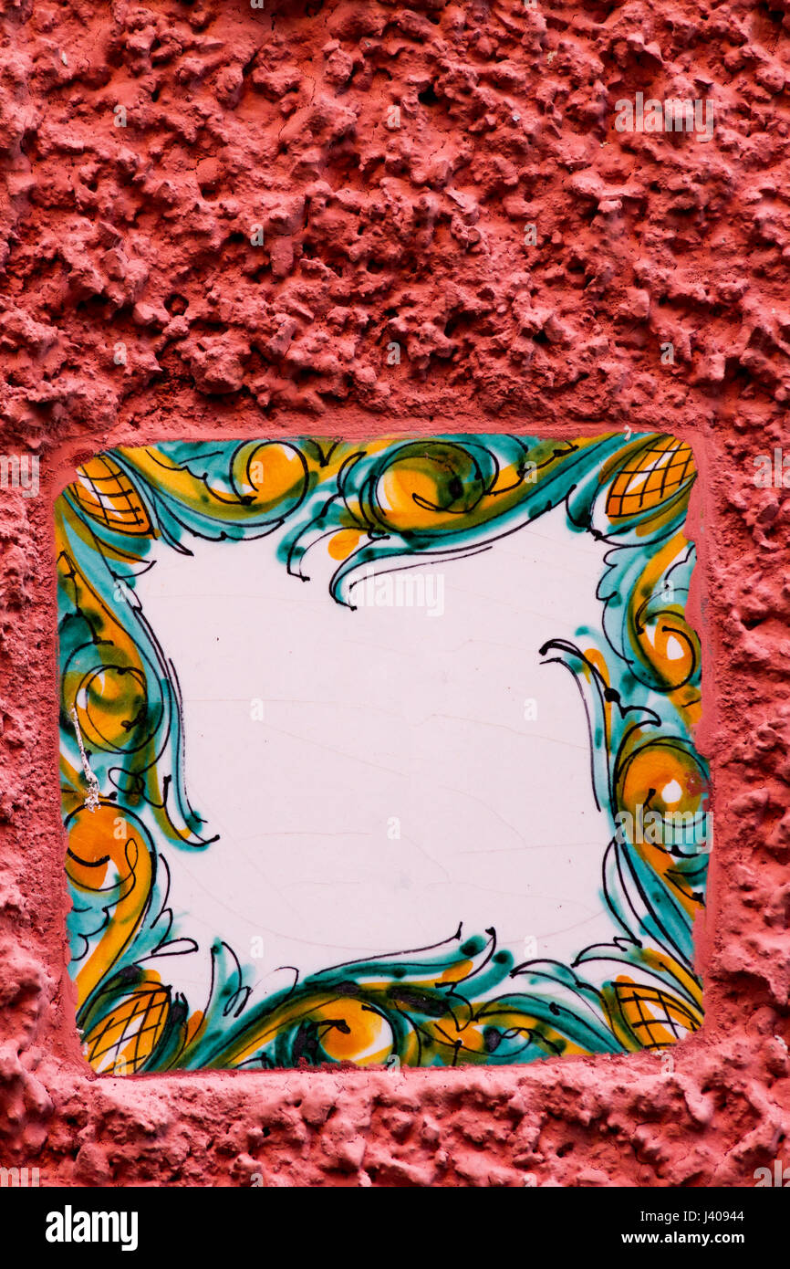 Decorative street number plate from Portofino, Italy Stock Photo Alamy