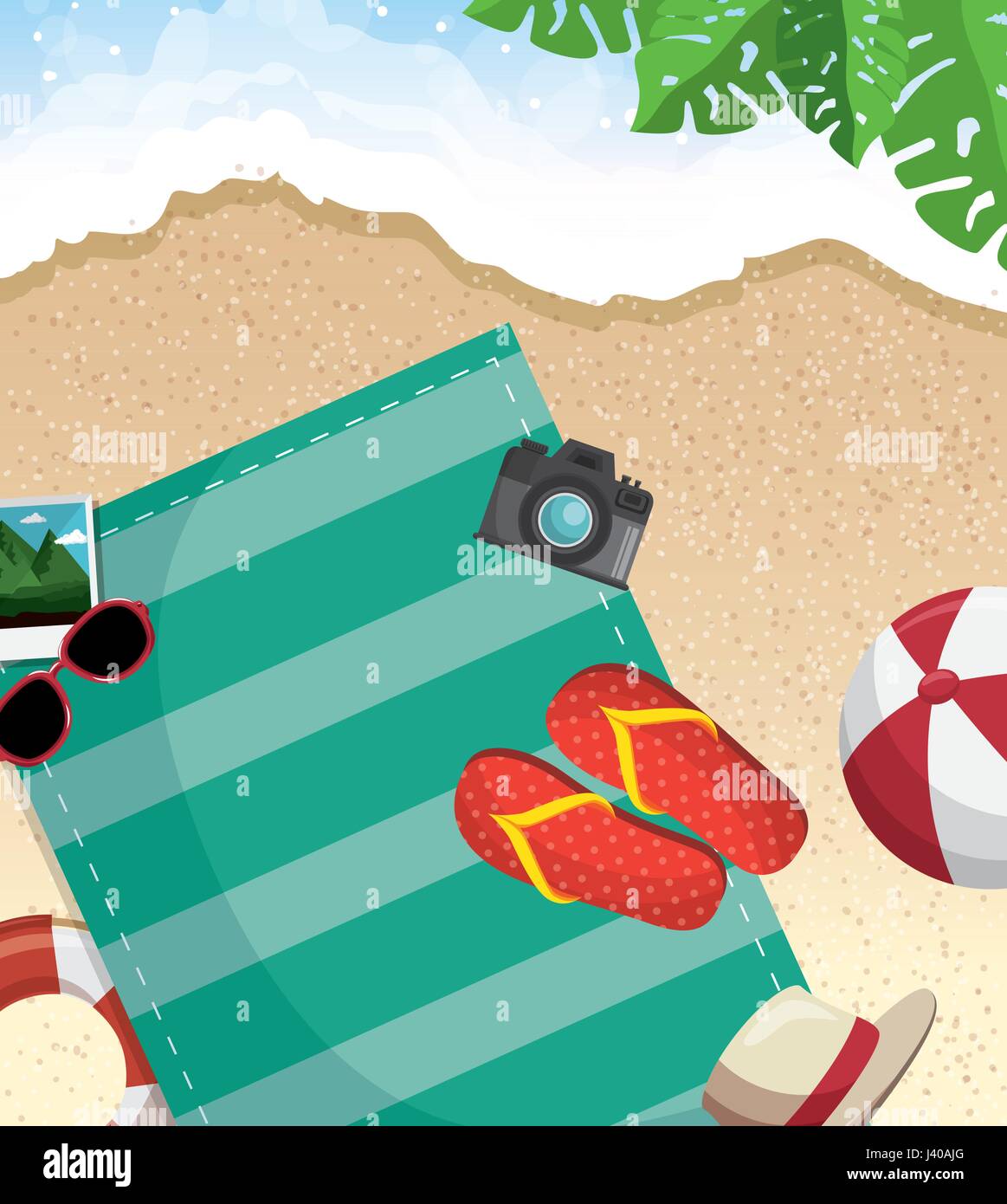 Summer beach icon Stock Vector Image & Art - Alamy