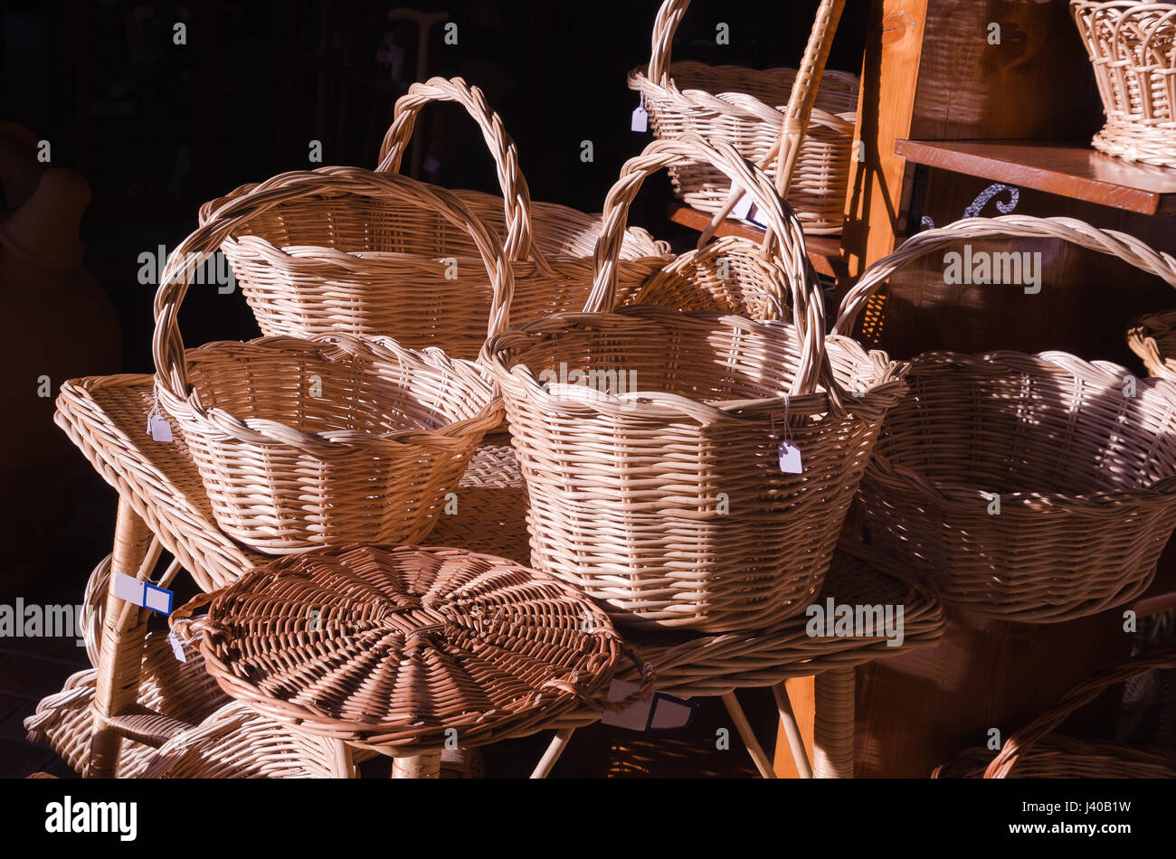 Handmade wicker baskets hires stock photography and images Alamy