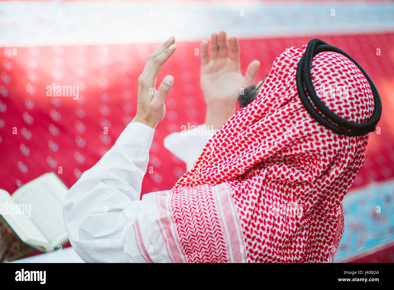 Muslim man praying hands black hi-res stock photography and images - Alamy