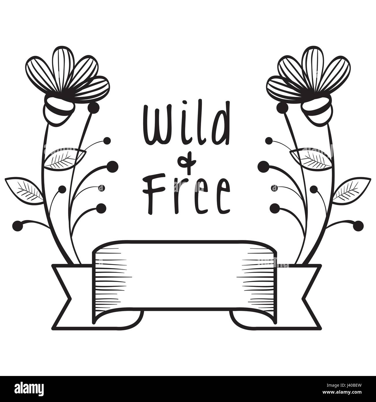 Wild and free sign Stock Vector Image & Art Alamy