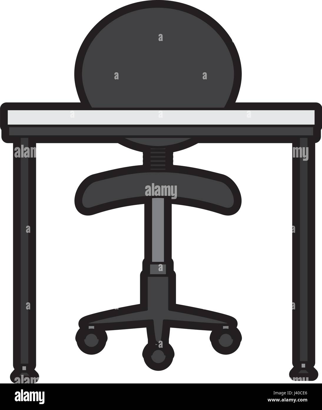 office chair and desk Stock Vector Image & Art Alamy