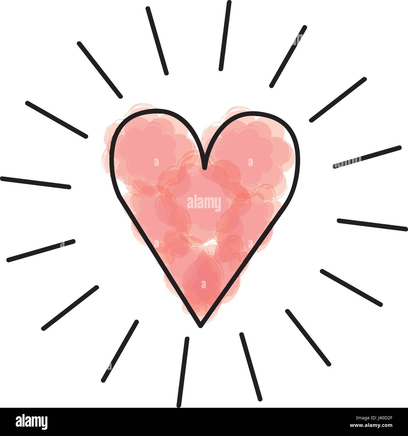 heart love romantic icon Stock Vector Image & Art - Alamy