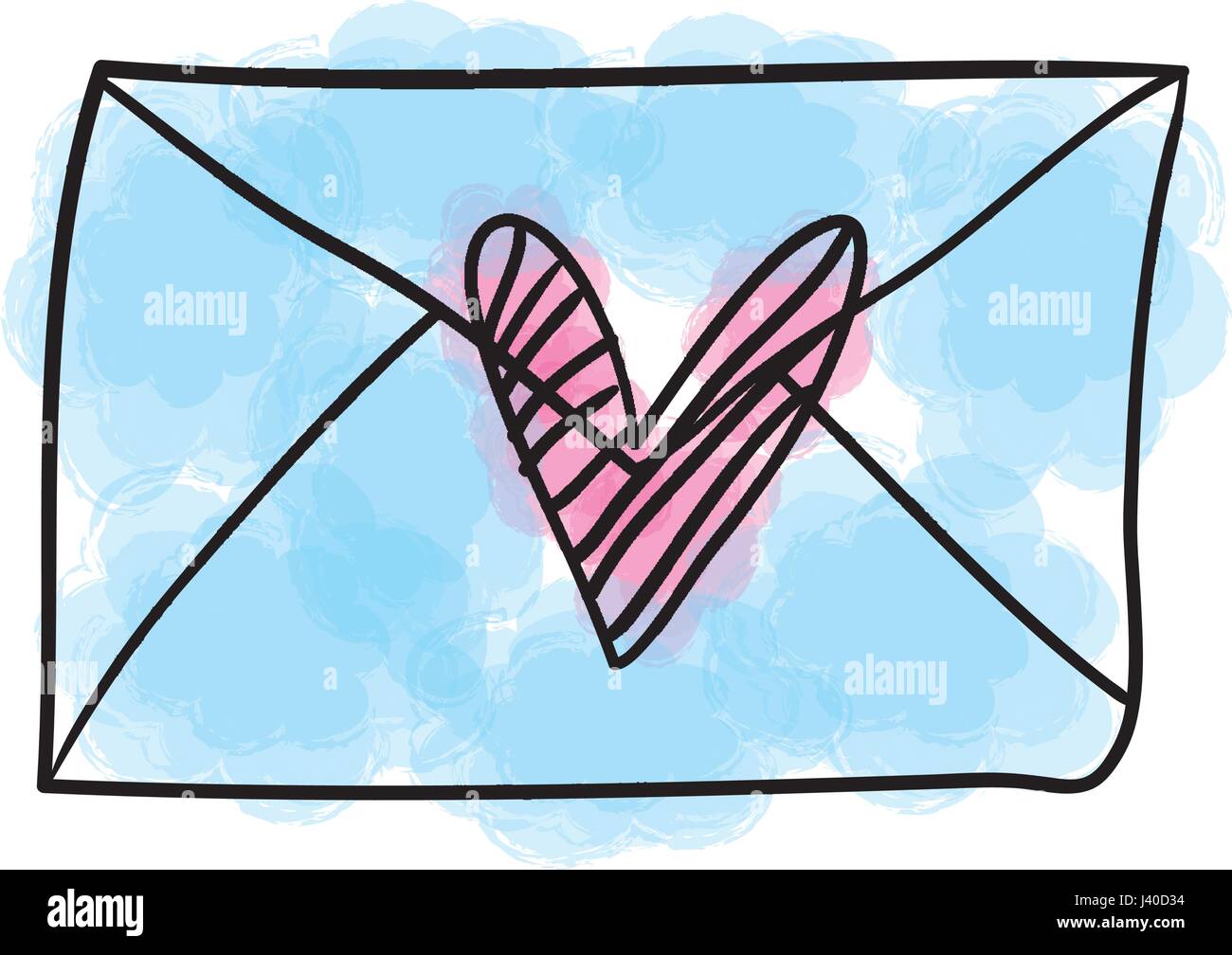 envelope with heart love romantic icon Stock Vector Image & Art - Alamy