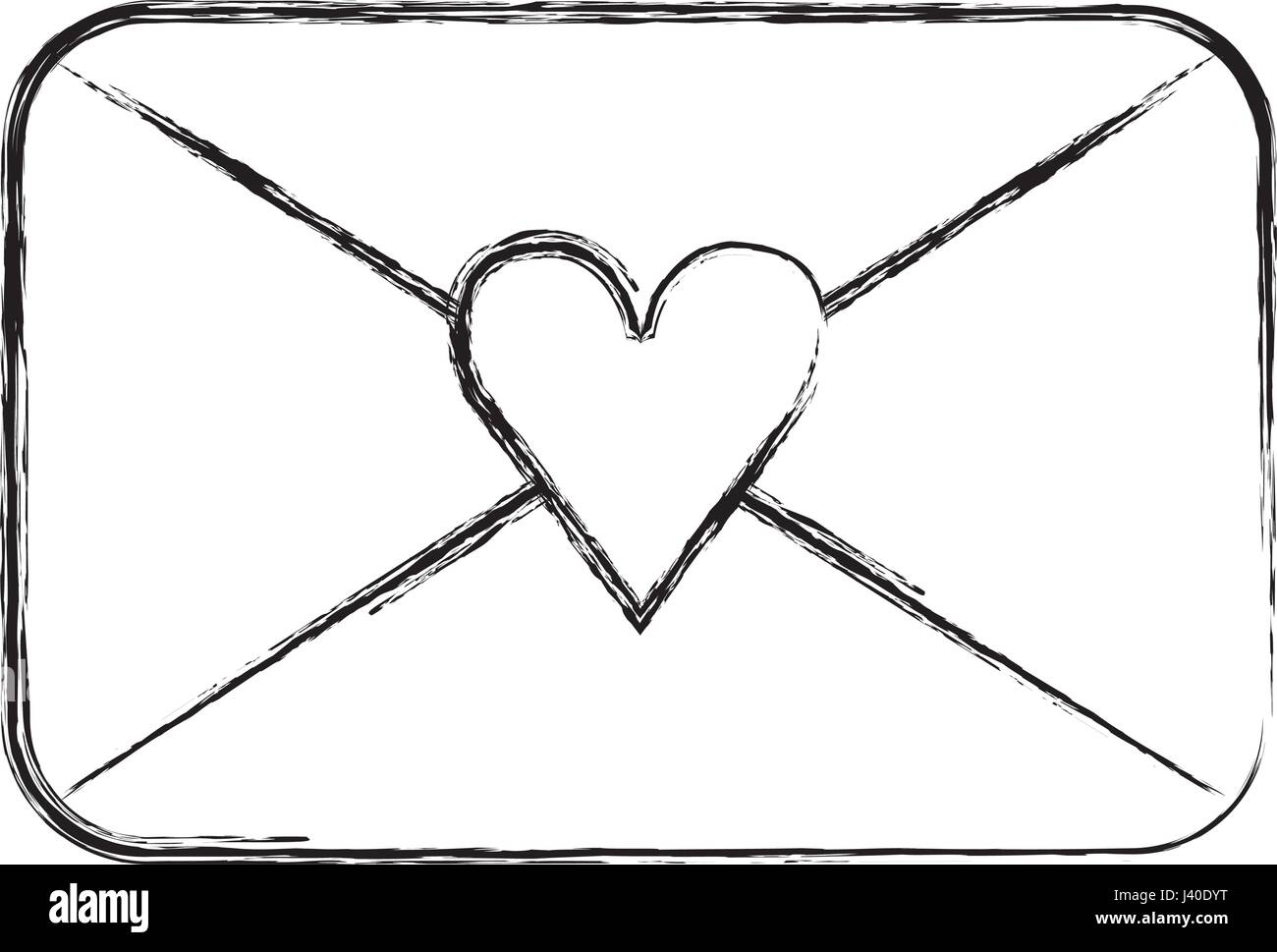 envelope with heart love romantic icon Stock Vector Image & Art - Alamy