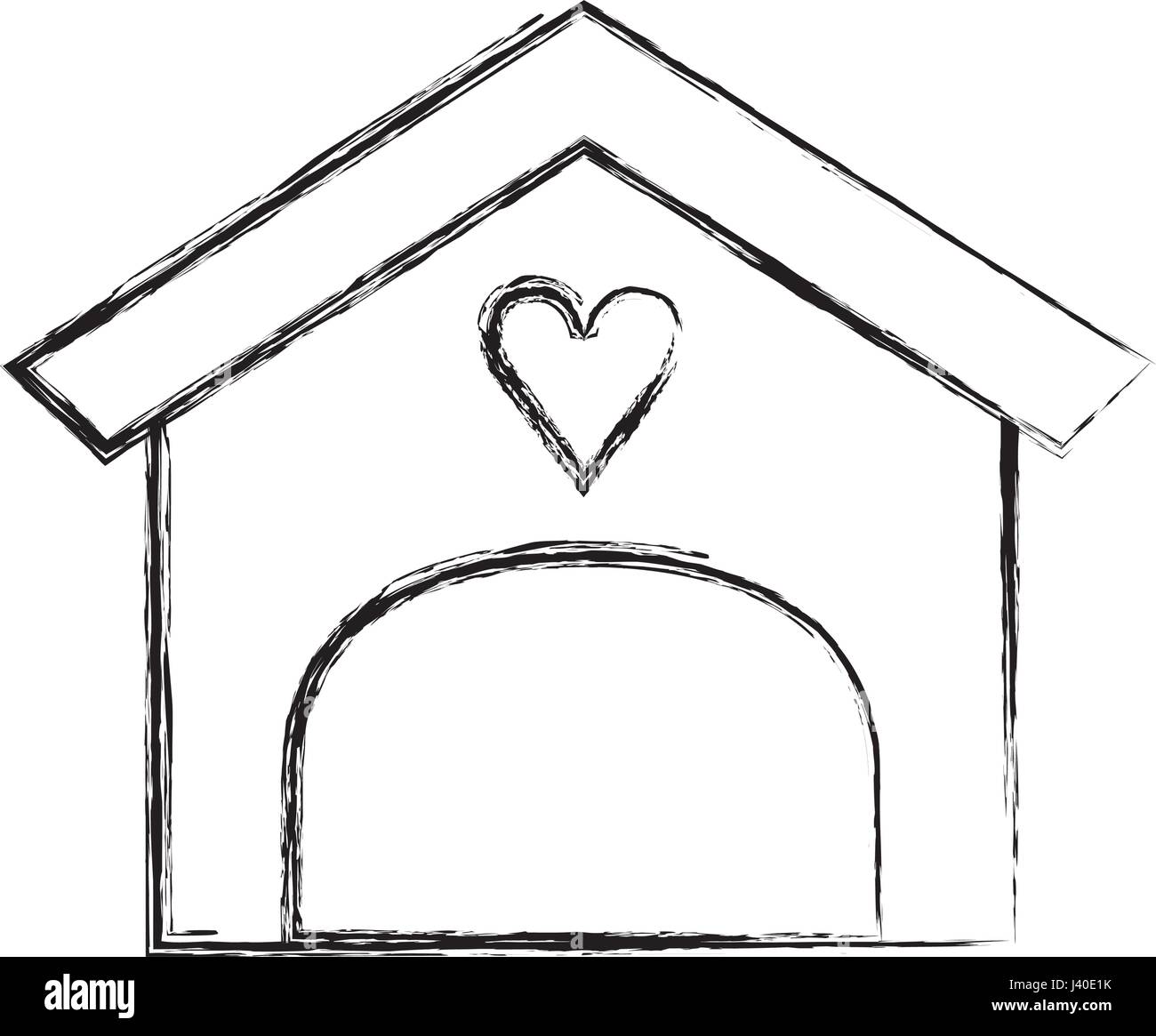 house with heart isolated icon Stock Vector Image & Art - Alamy
