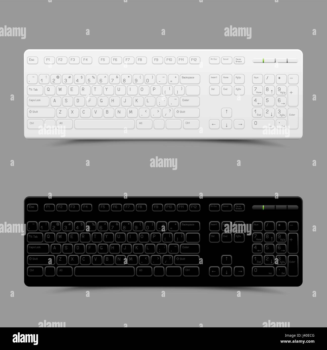 white and black keyboard Stock Vector Image & Art Alamy