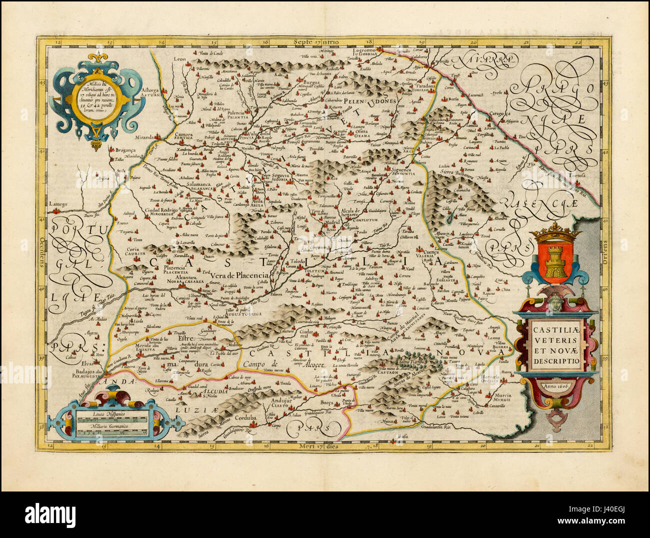 MAPA DE CASTILLA EN 1606 02 Stock Photo - Alamy
