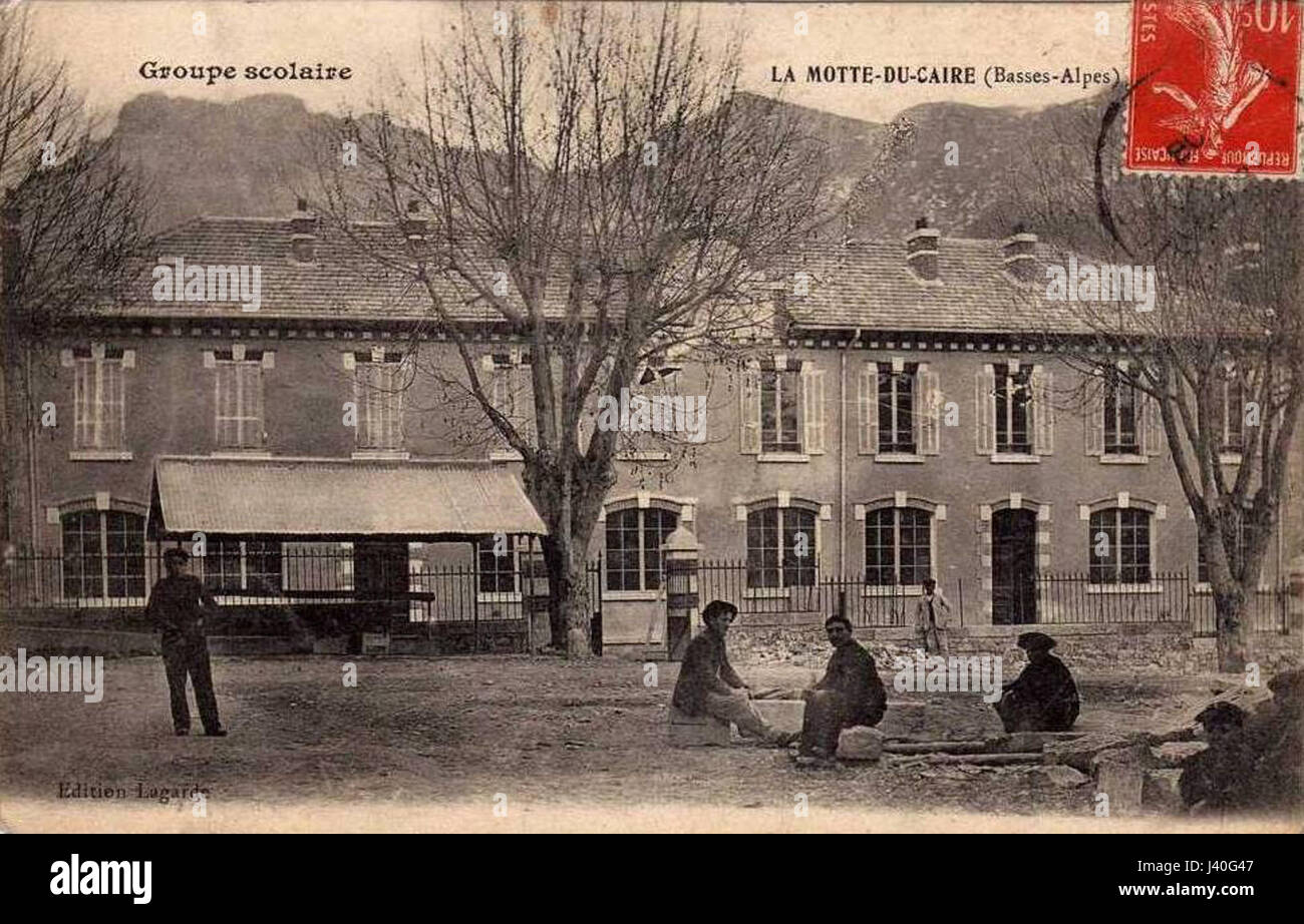 La motte du caire groupe scolaire Stock Photo