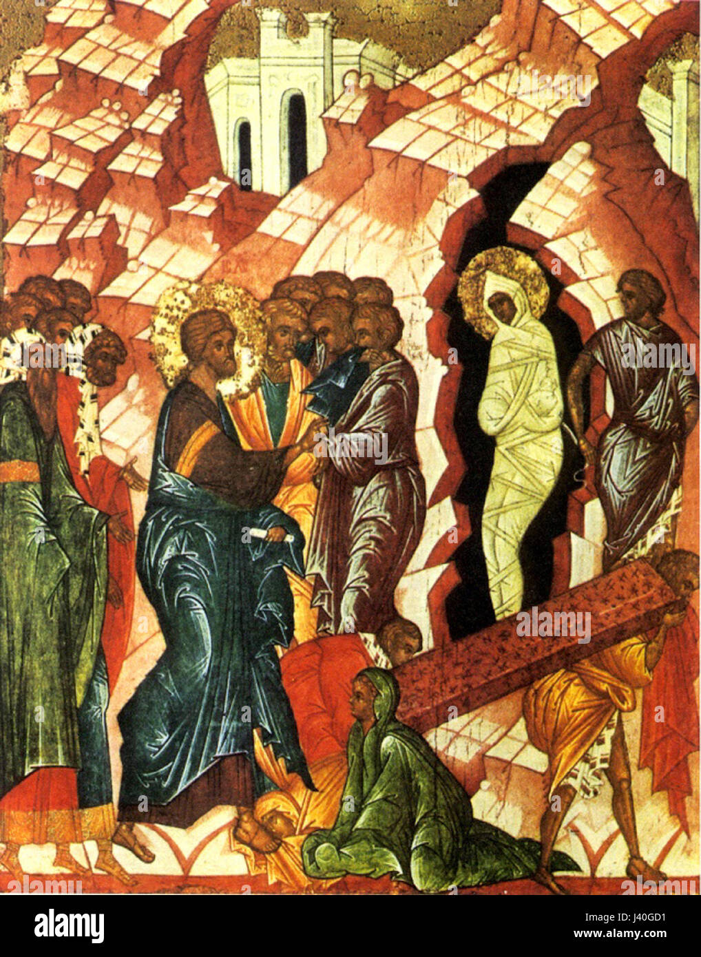 Lazarus, Russian icon Stock Photo - Alamy