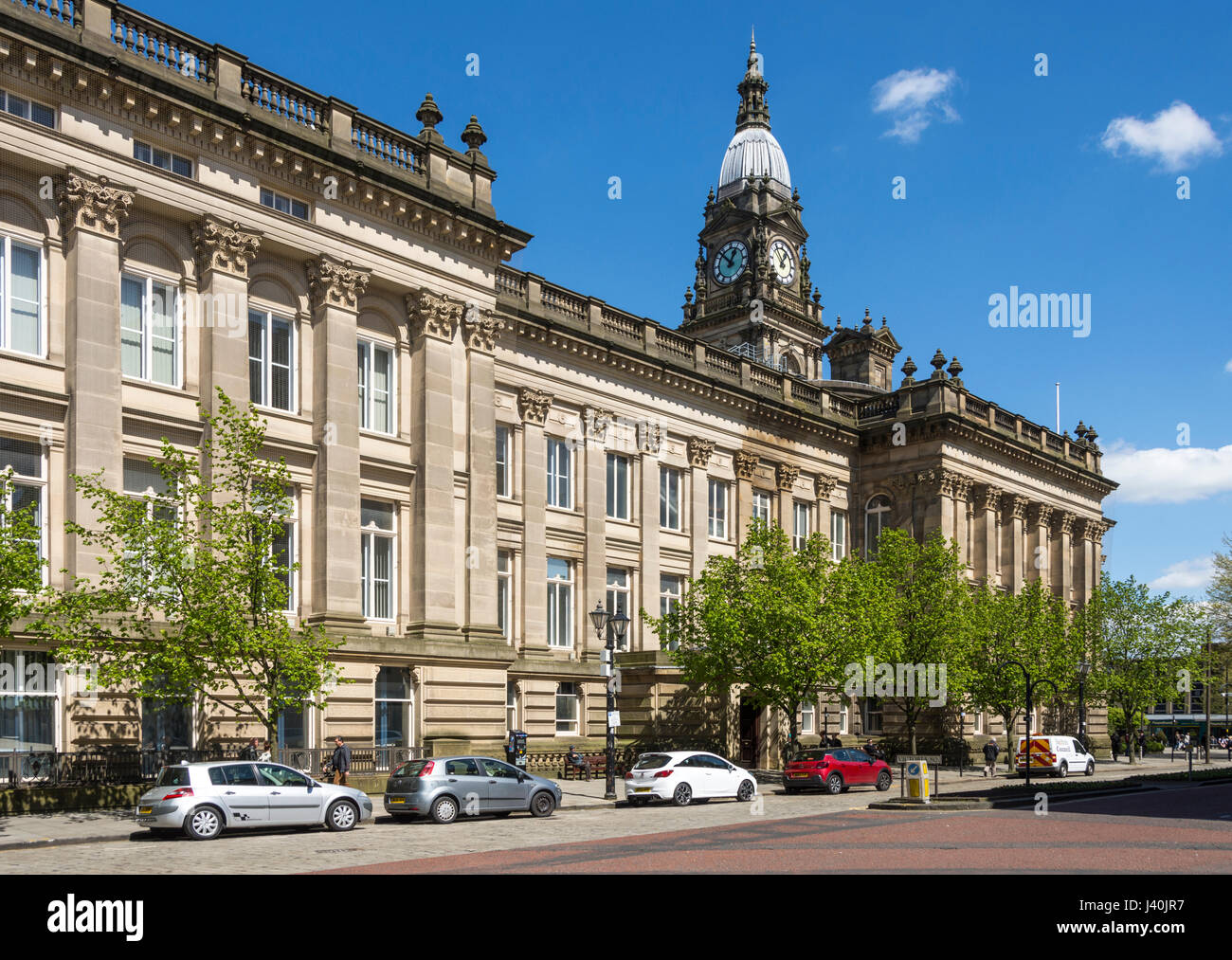 The Town Hall and clock tower, Bolton, Greater Manchester, England, UK Stock Photo