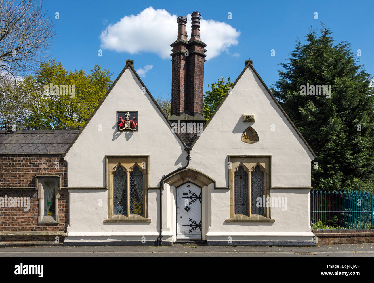 The former home of the steeplejack and television personality Fred Dibnah MBE, Radcliffe Road, Bolton, UK. Stock Photo