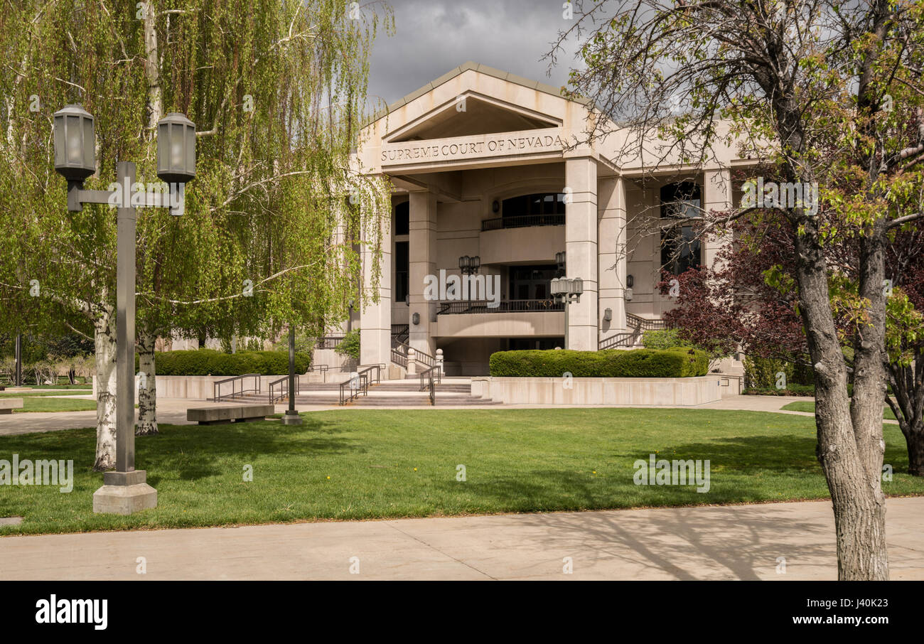Nevada State Supreme Court building entrance in Carson City Stock Photo Nevada State Supreme Court building entrance in Carson City Stock Photo